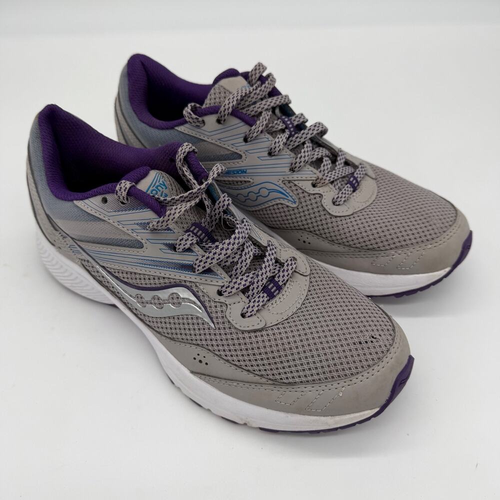 Saucony Sneakers Womens 8 Cohesion 15 S10701-25 Gray Running Athletic Shoes